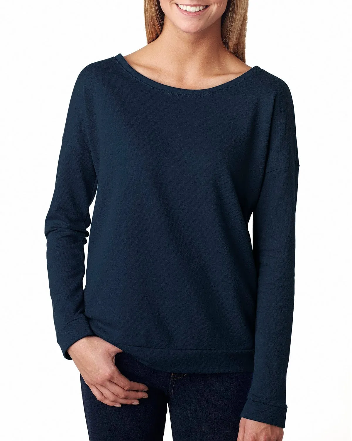 Next Level Ladies Terry Long Sleeve Scoop Tee