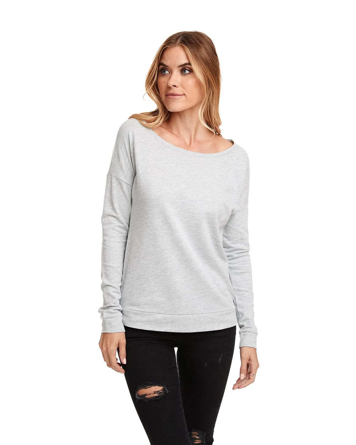 Next Level Ladies Terry Long Sleeve Scoop Tee