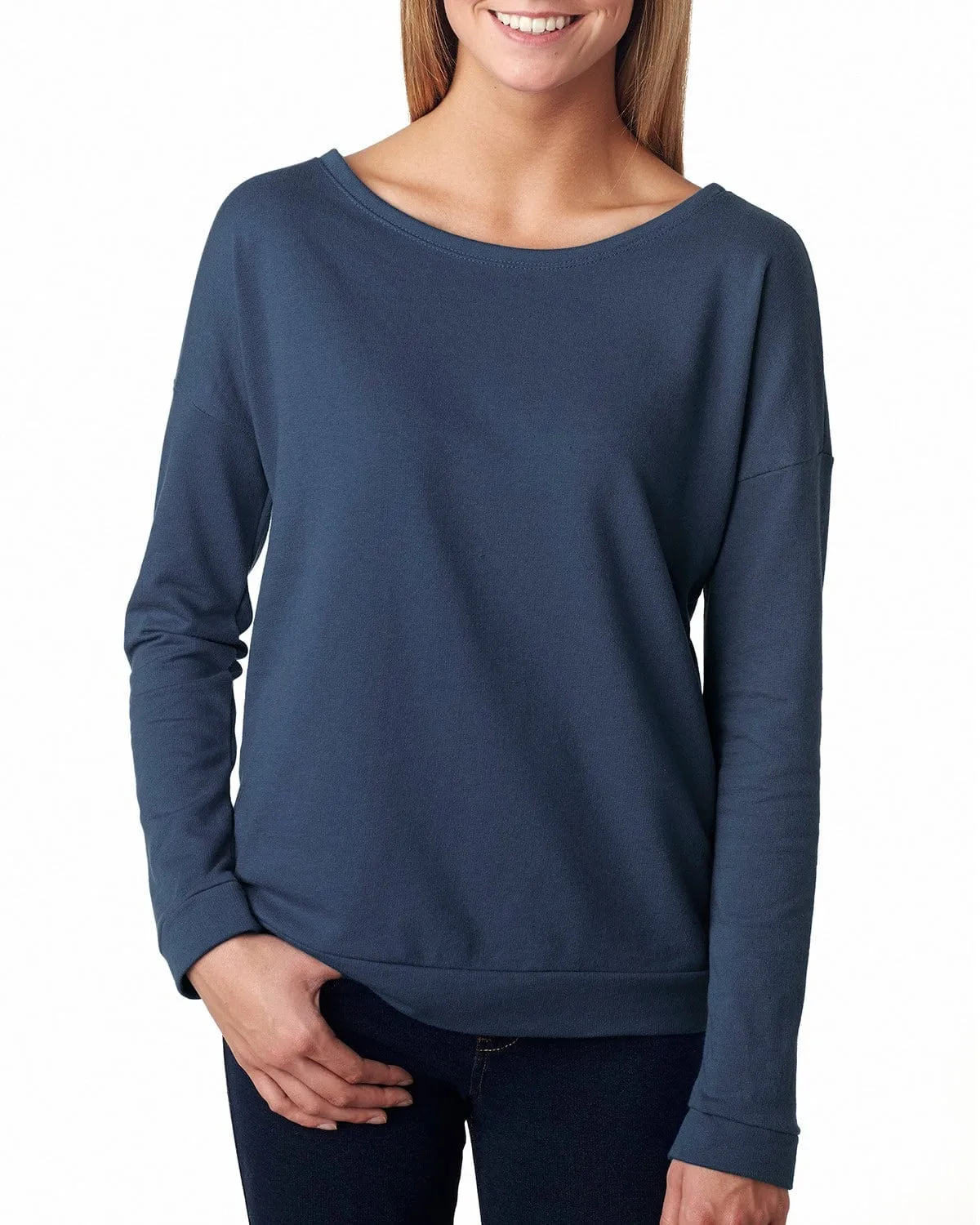 Next Level Ladies Terry Long Sleeve Scoop Tee