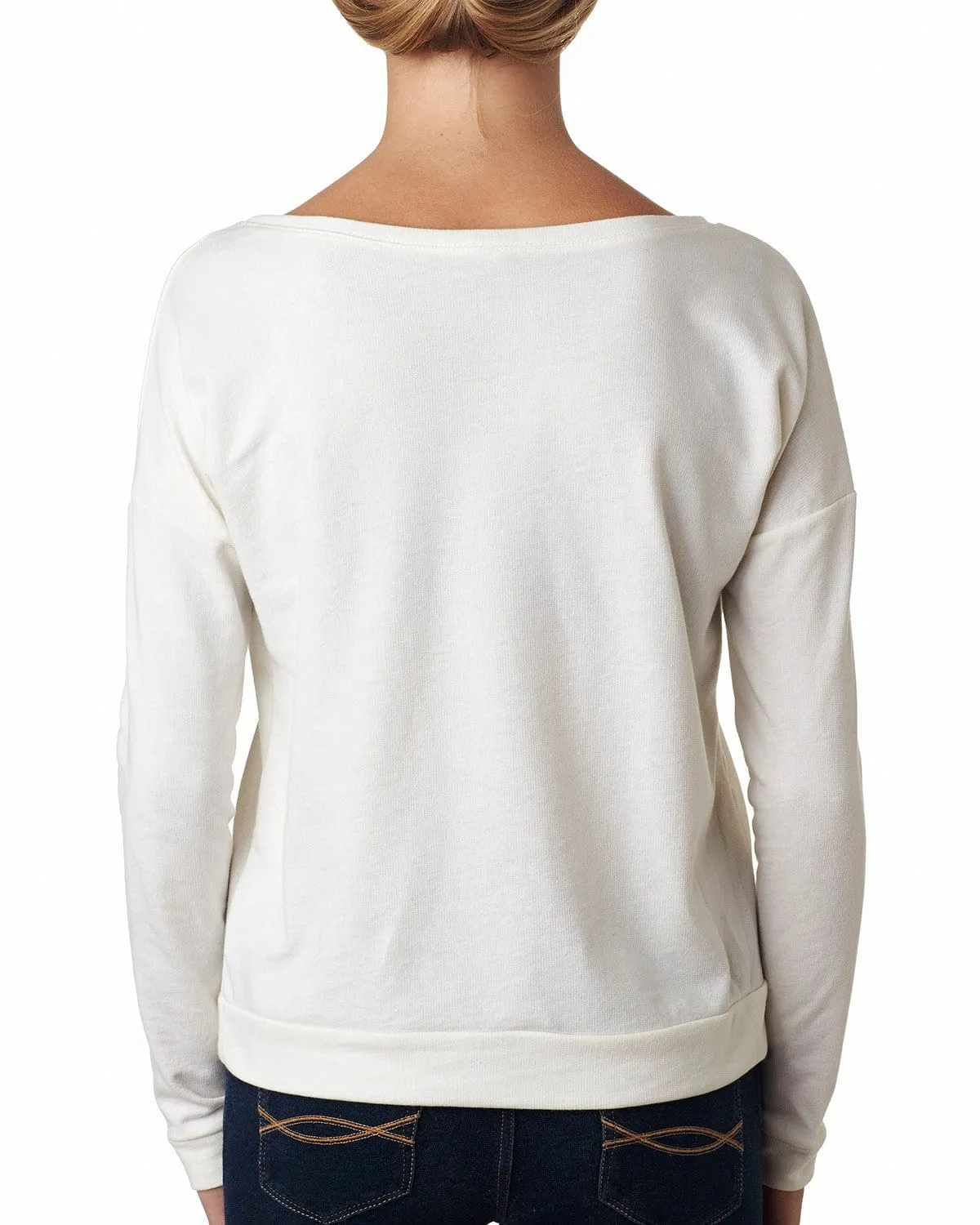 Next Level Ladies Terry Long Sleeve Scoop Tee