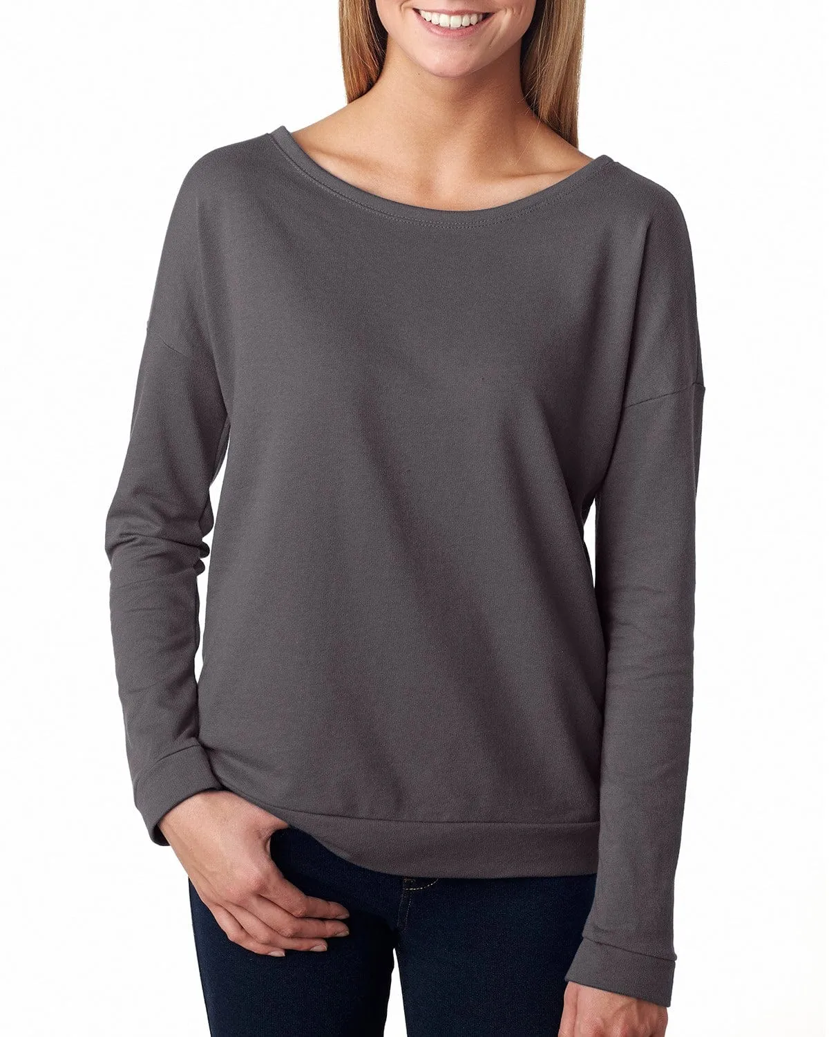 Next Level Ladies Terry Long Sleeve Scoop Tee