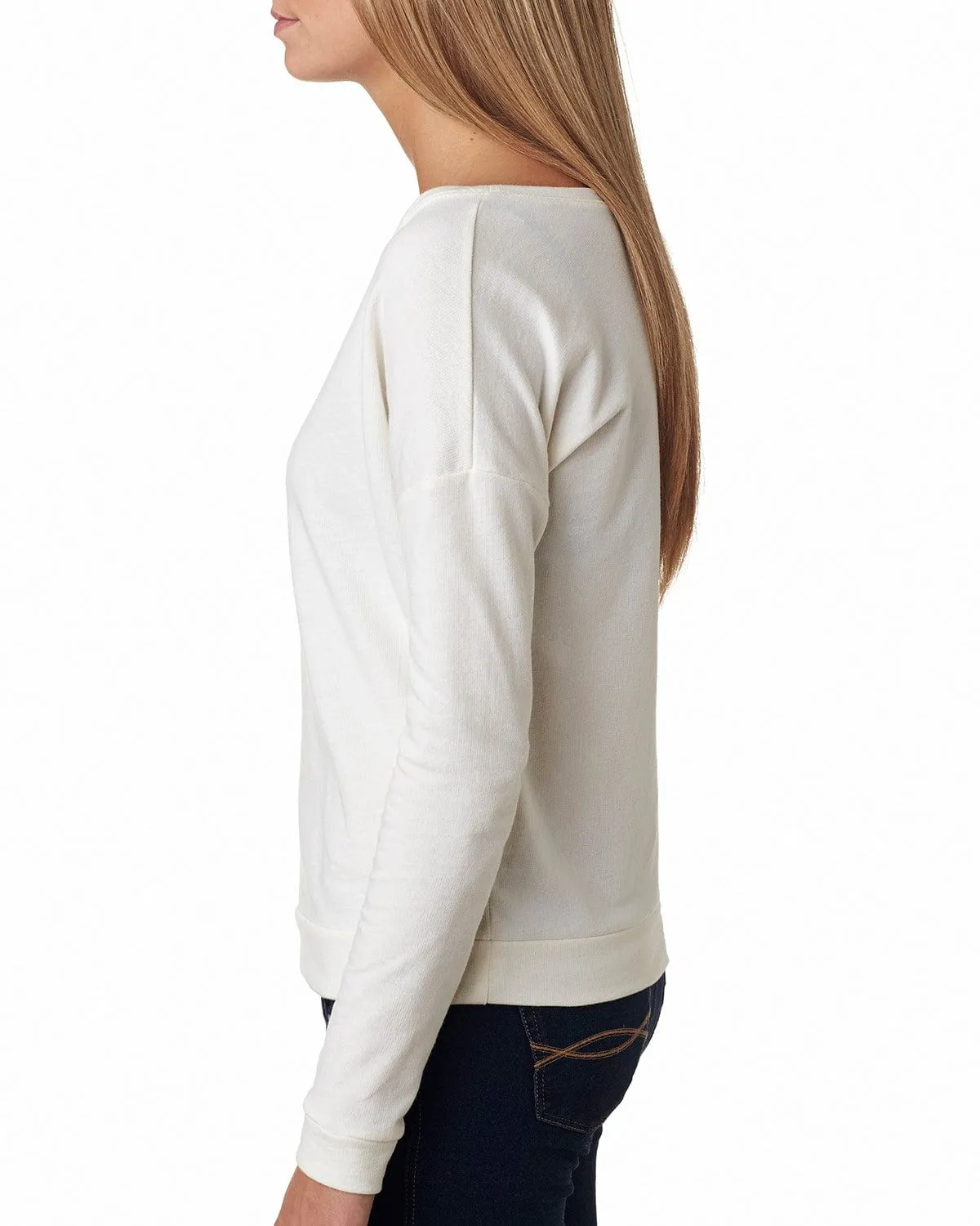 Next Level Ladies Terry Long Sleeve Scoop Tee