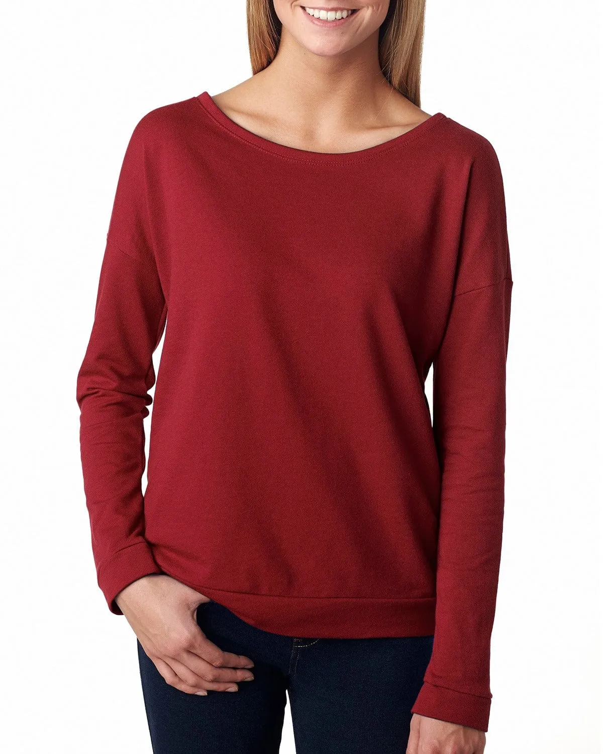 Next Level Ladies Terry Long Sleeve Scoop Tee