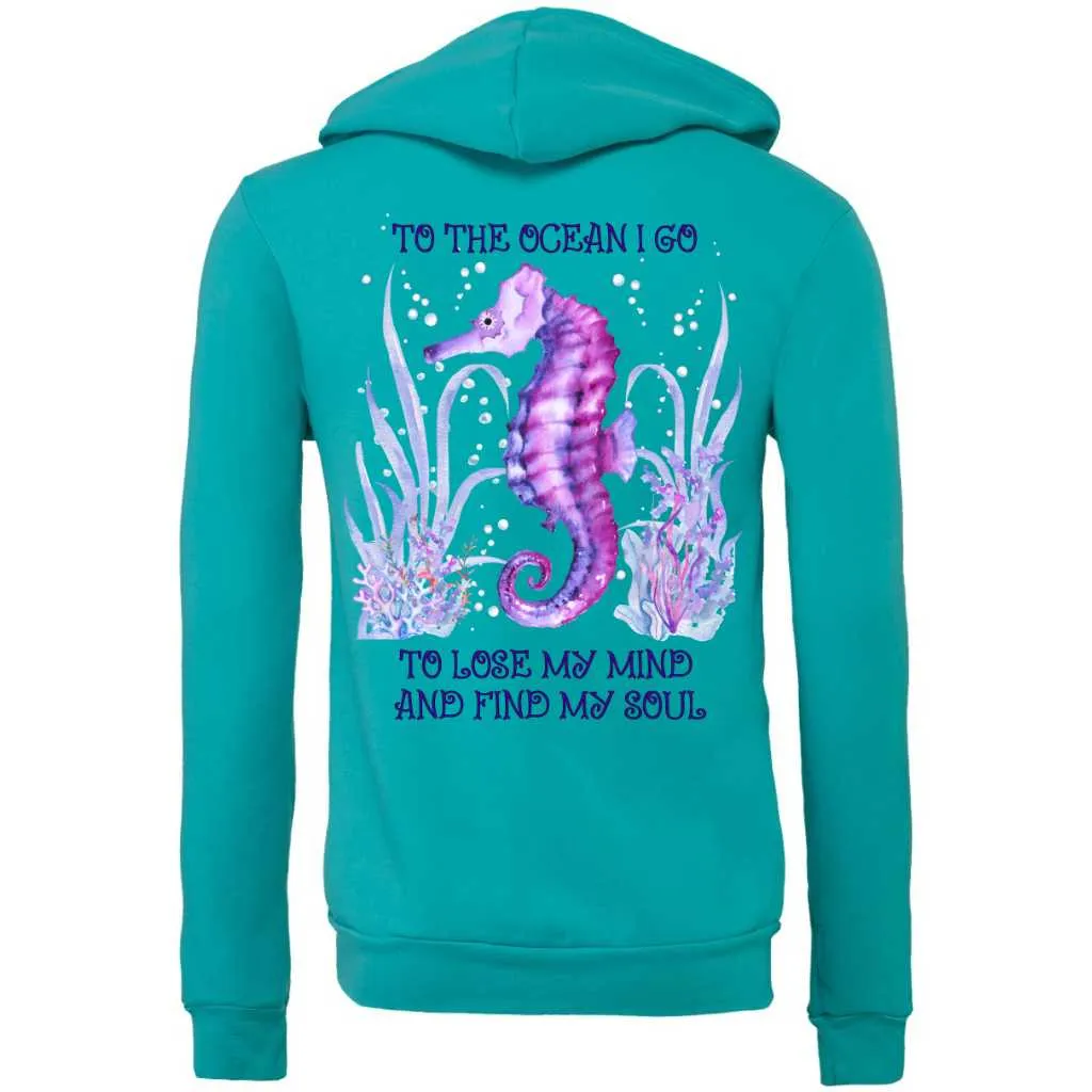 Ocean Soul Fleece Zip-Up Hoodie (Teal)