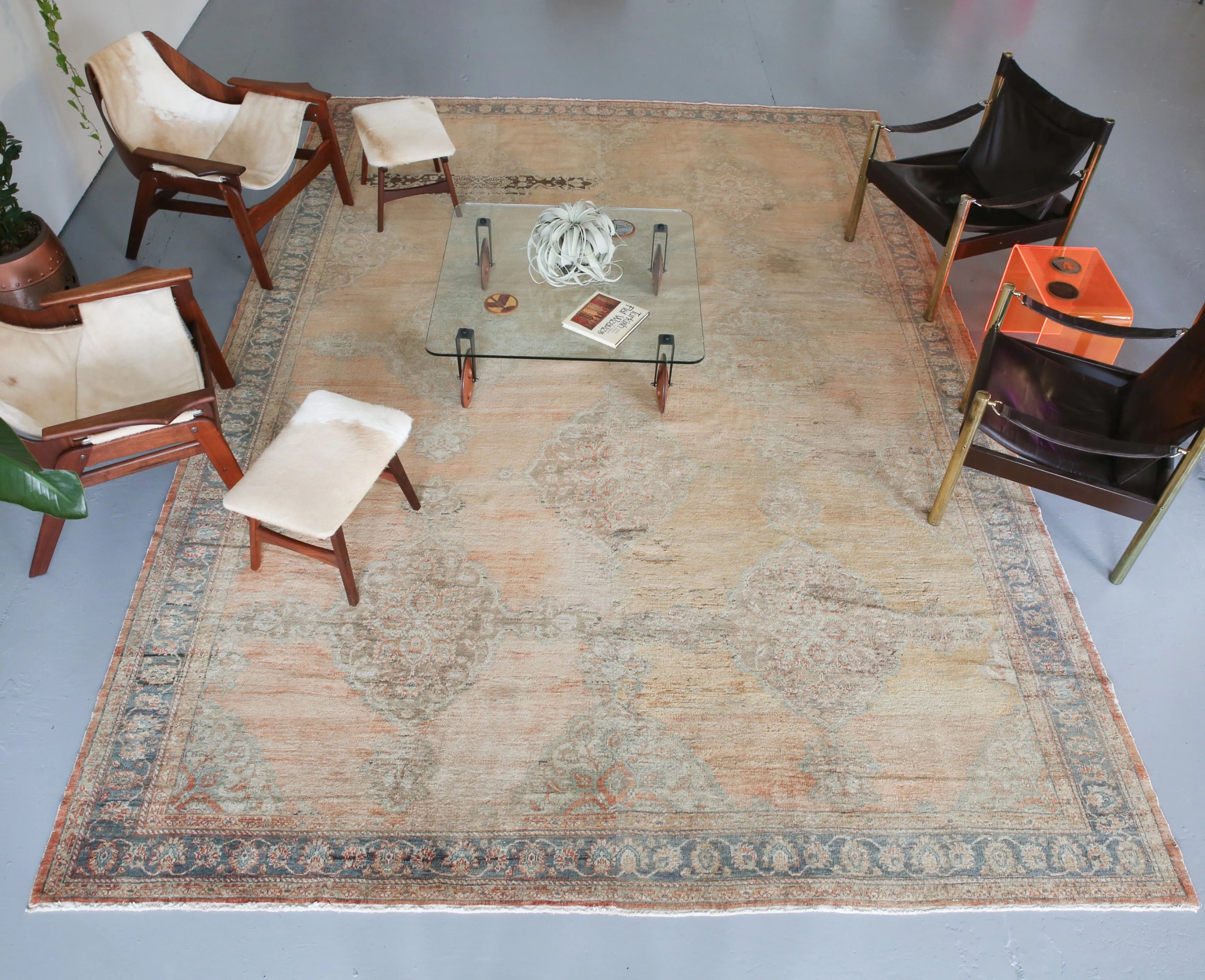 Old Konya Sille Turkish Rug 9.2ftx13.3ft