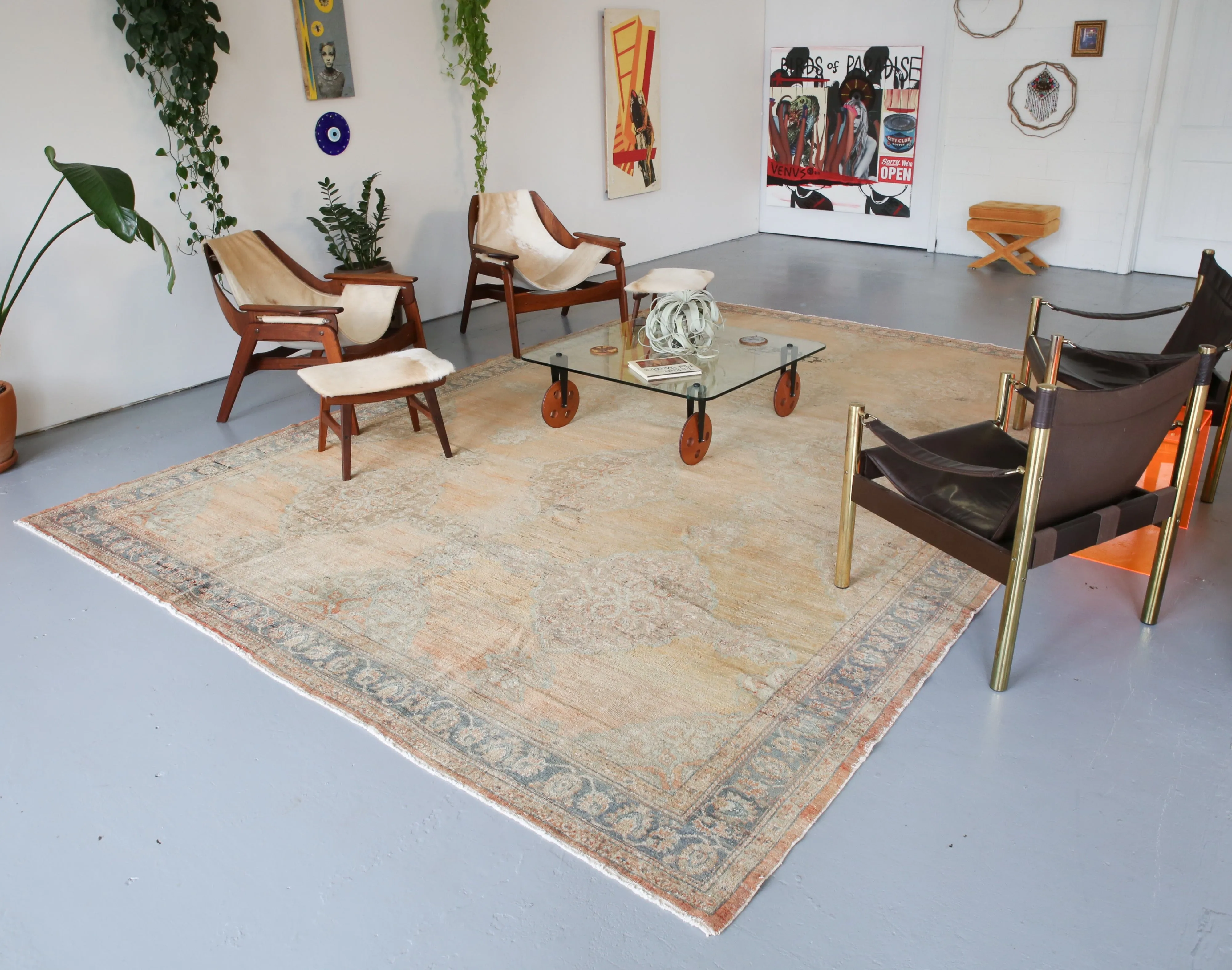 Old Konya Sille Turkish Rug 9.2ftx13.3ft