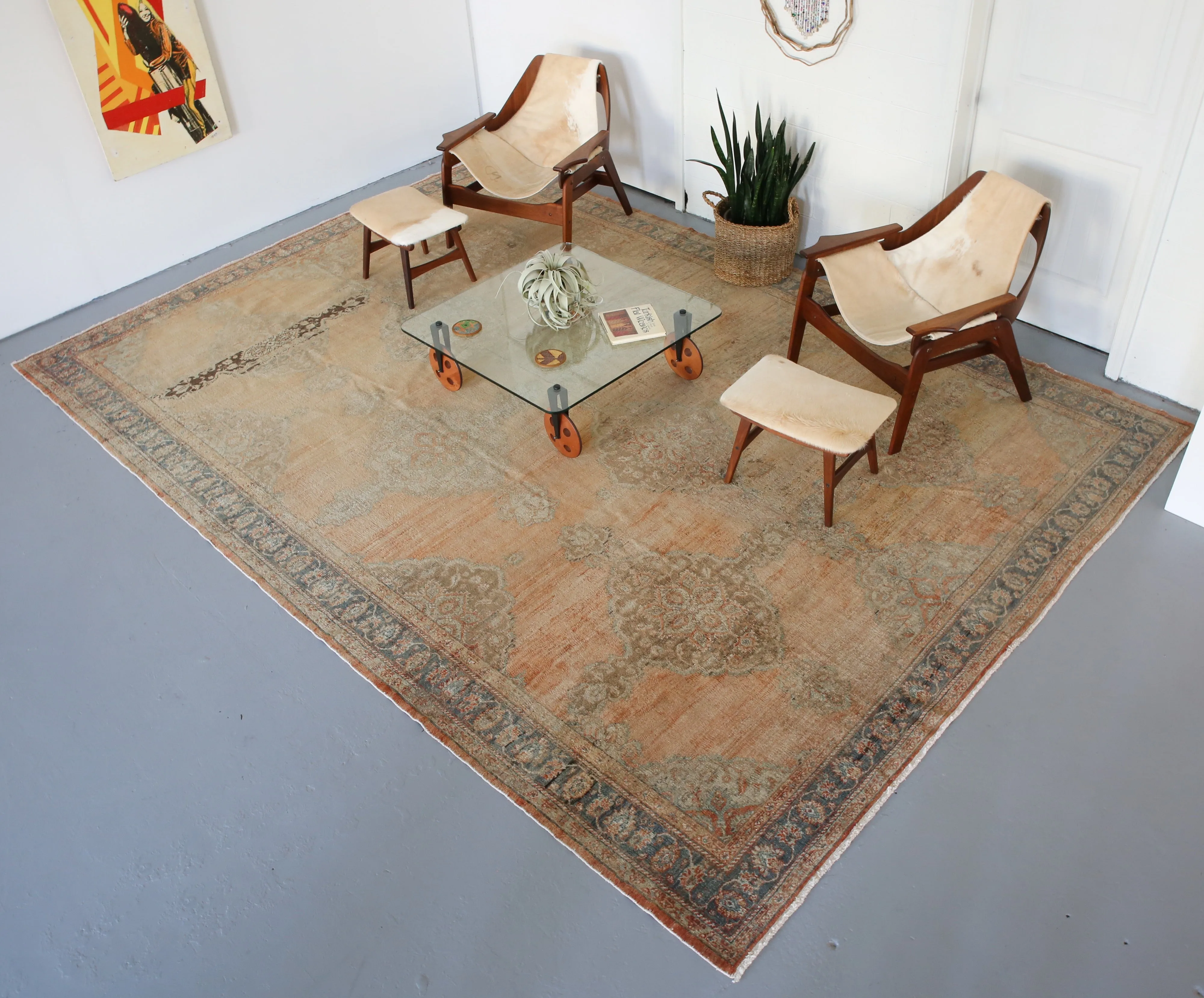 Old Konya Sille Turkish Rug 9.2ftx13.3ft