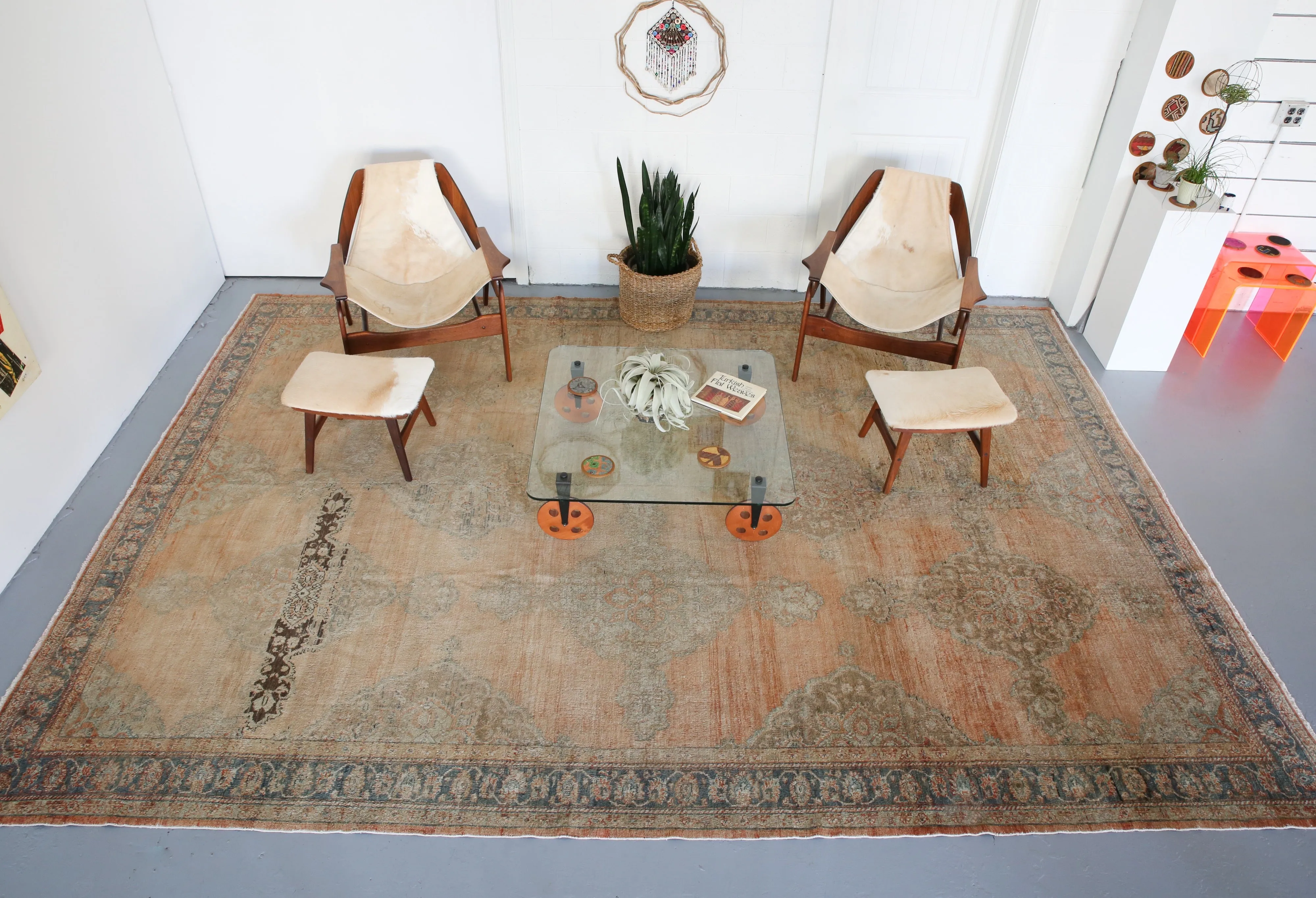 Old Konya Sille Turkish Rug 9.2ftx13.3ft