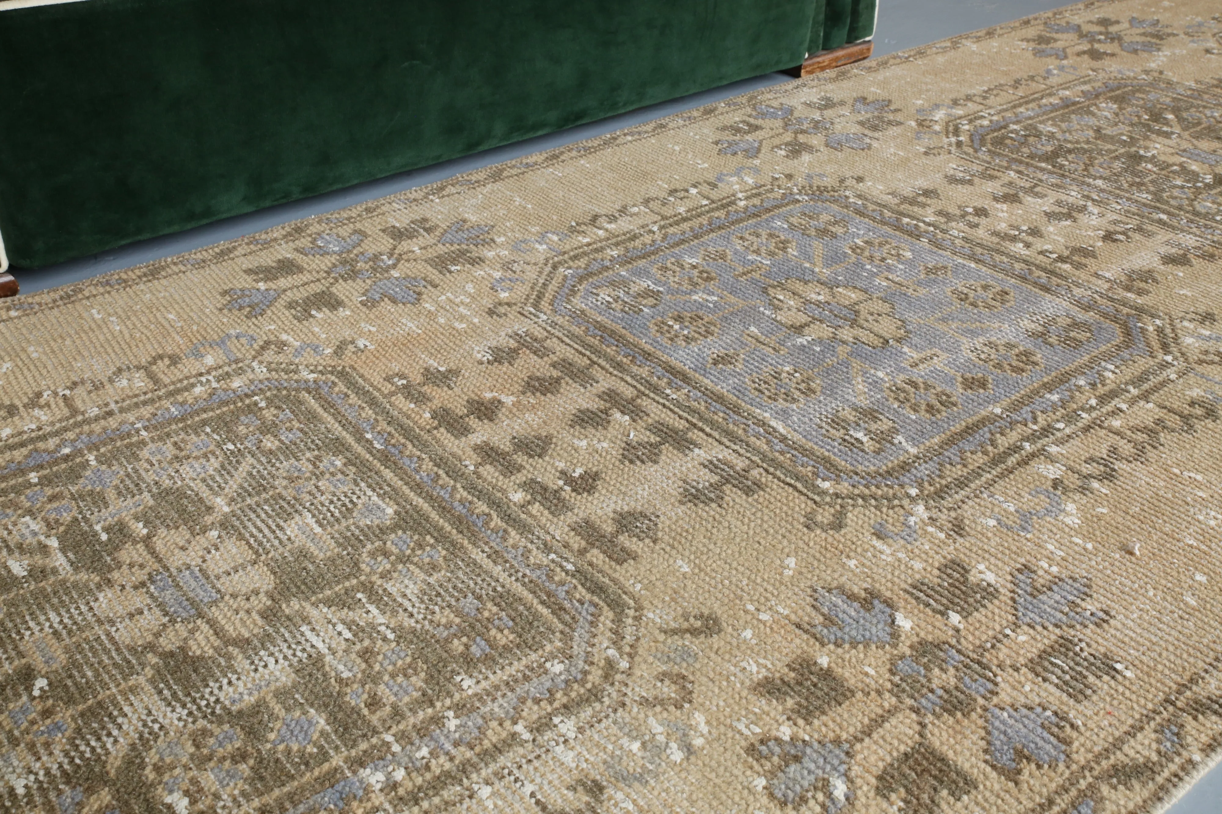 Old Konya Sille Turkish Runner Rug 3.3ftx10.7ft