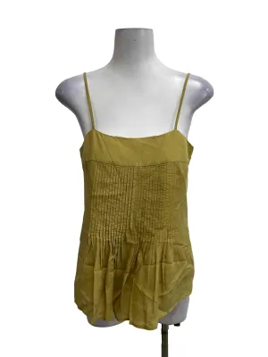 Olive Green Front Pleated Cami Top OSN