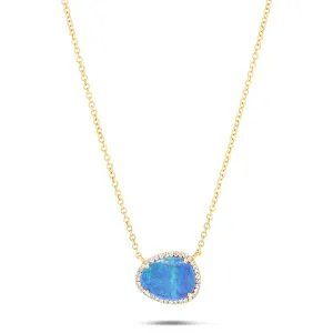 Opal Diamond Necklace