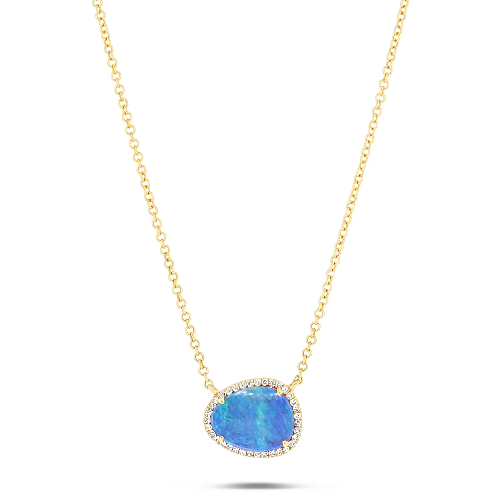 Opal Diamond Necklace