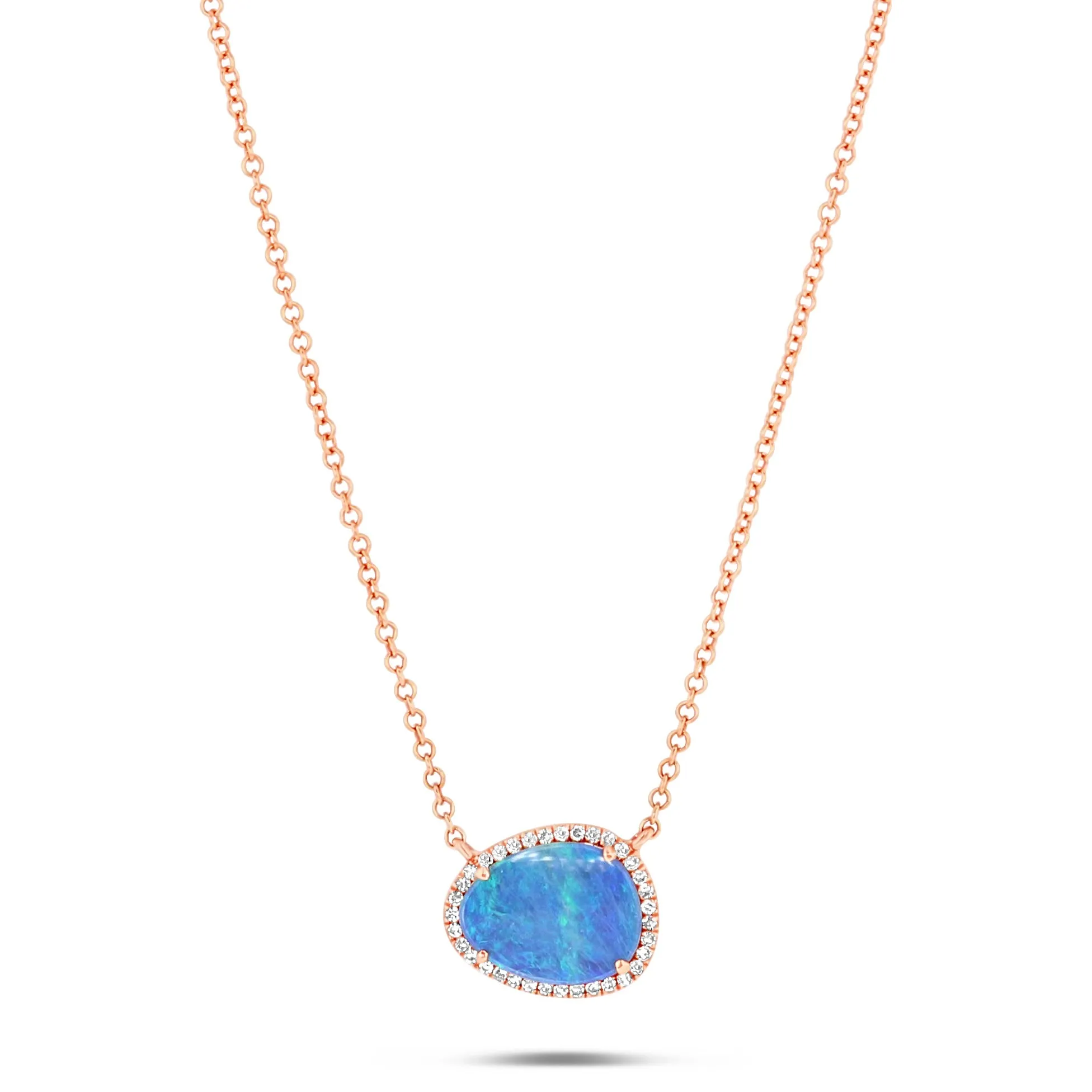 Opal Diamond Necklace