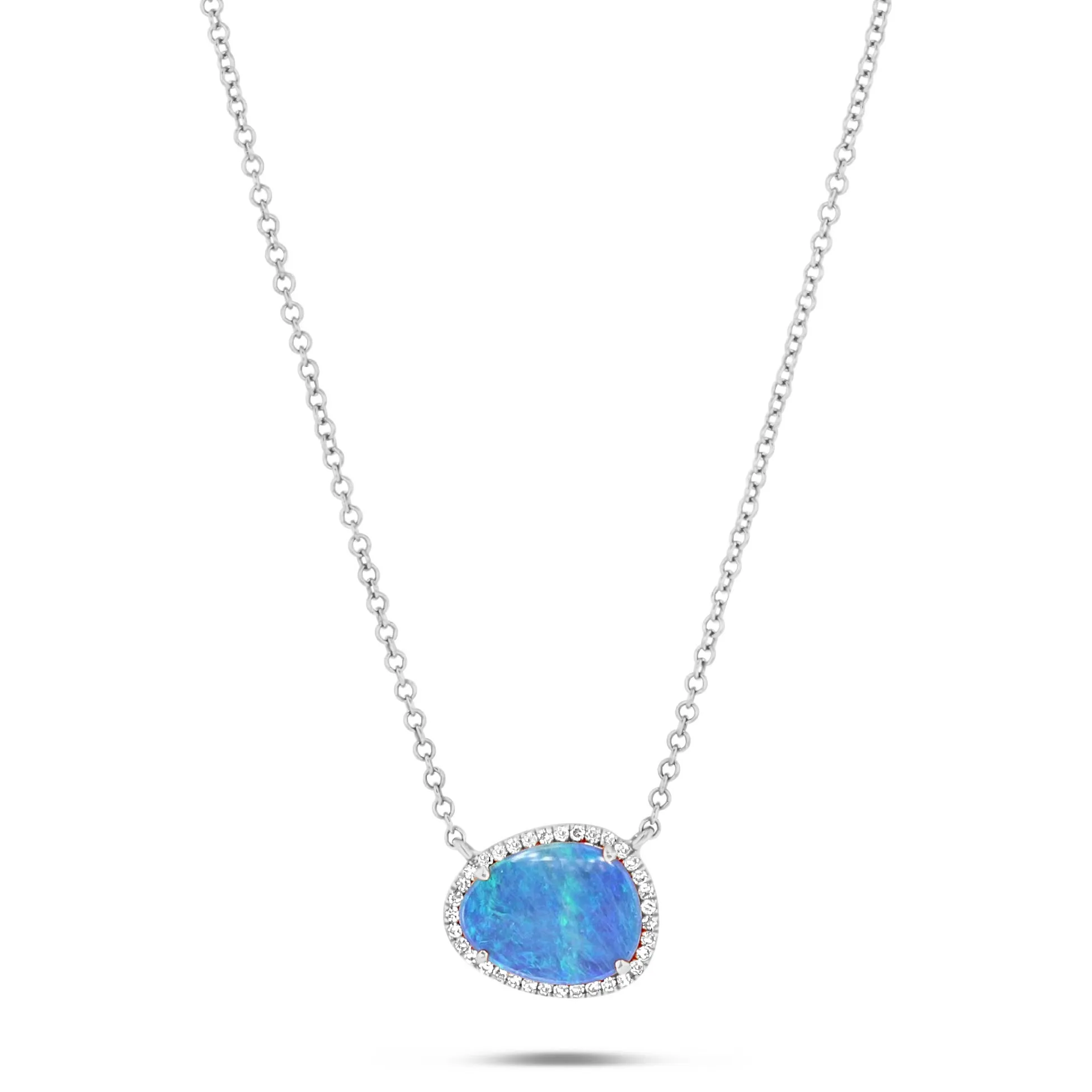 Opal Diamond Necklace