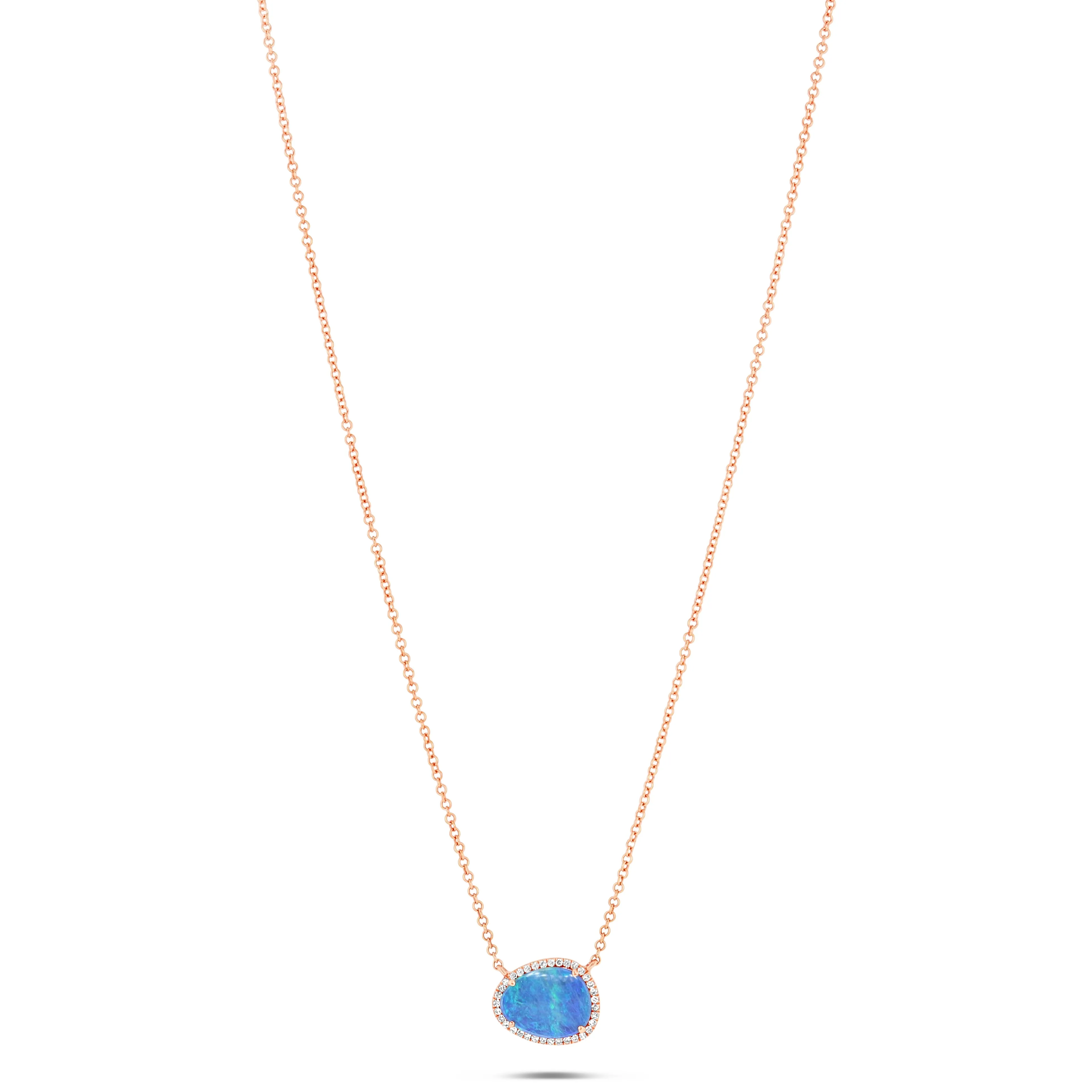 Opal Diamond Necklace
