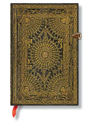 Paperblanks Writing Journal, Baroque Ventaglio, Ventaglio Marrone Mini 4" x 5.5", 240 lined pages
