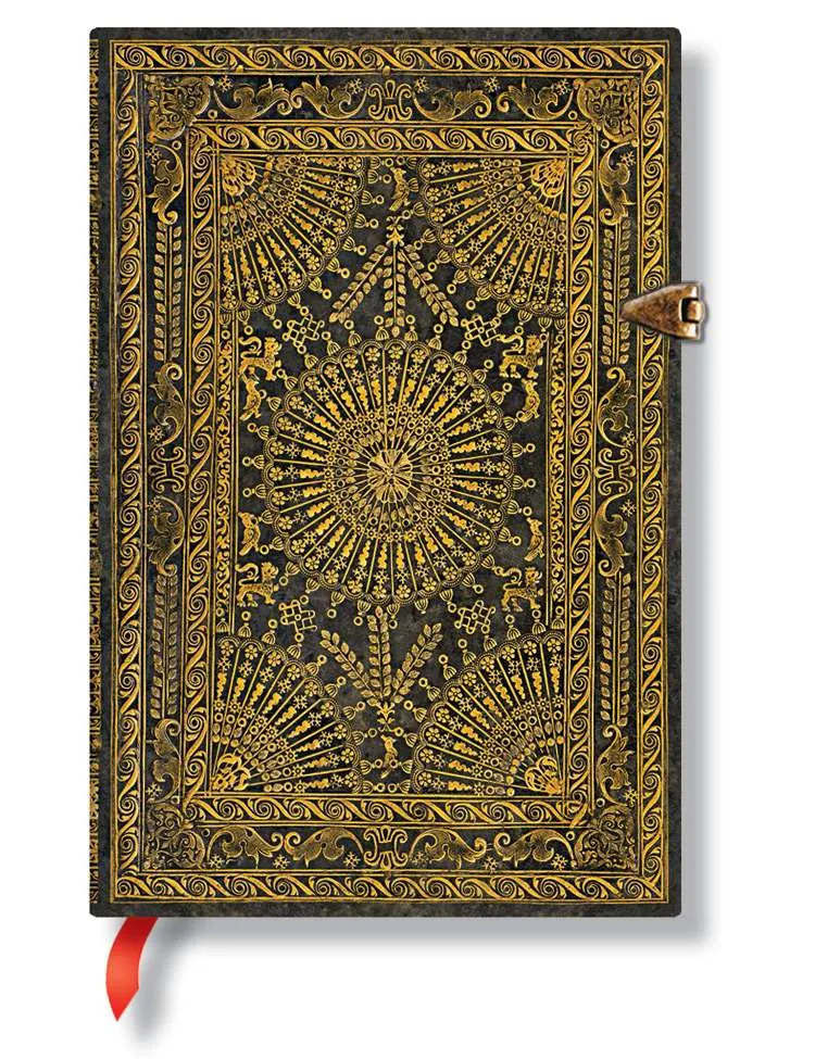 Paperblanks Writing Journal, Baroque Ventaglio, Ventaglio Marrone Mini 4" x 5.5", 240 lined pages