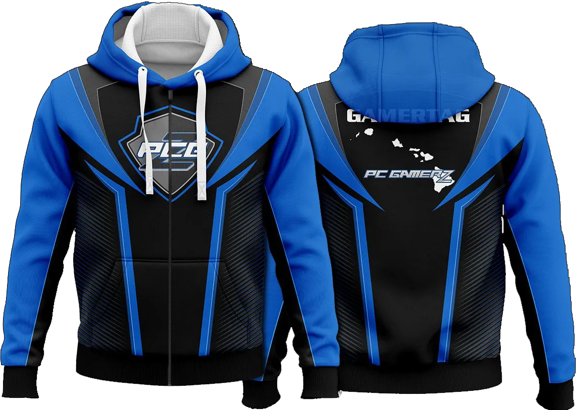 PCGz Blue Zip Up Hoodie