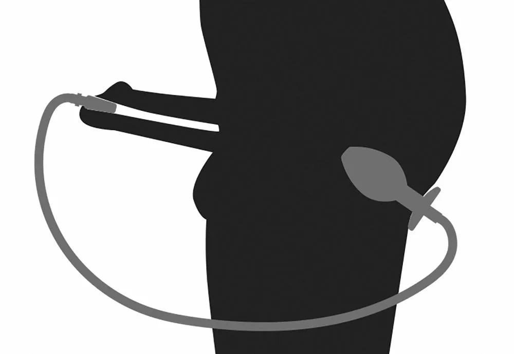 Piss to Ass Plug - Stainless Steel Butt Plug with Urethral Connection