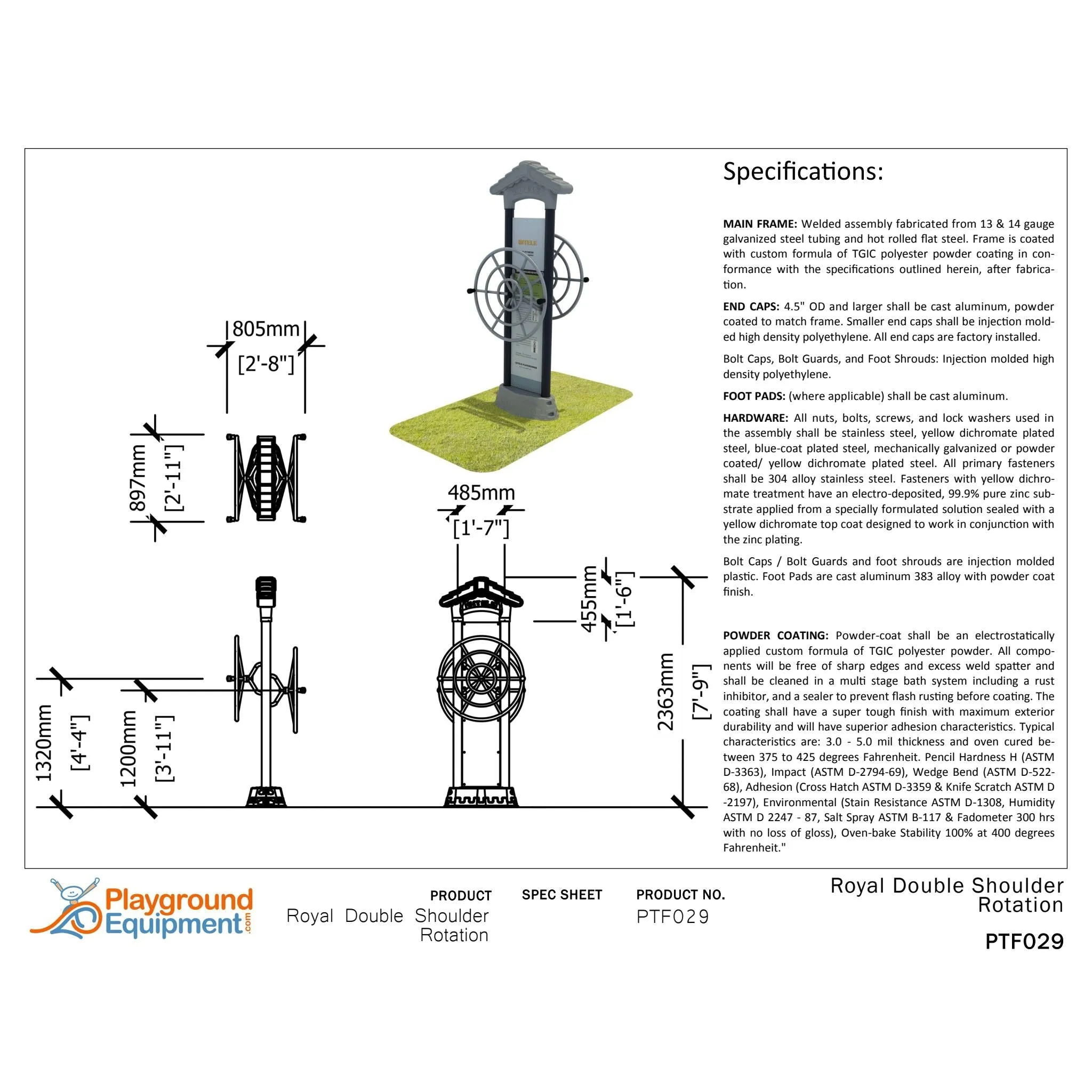 Playground Fitness Royal Double Station Shoulder Rotation