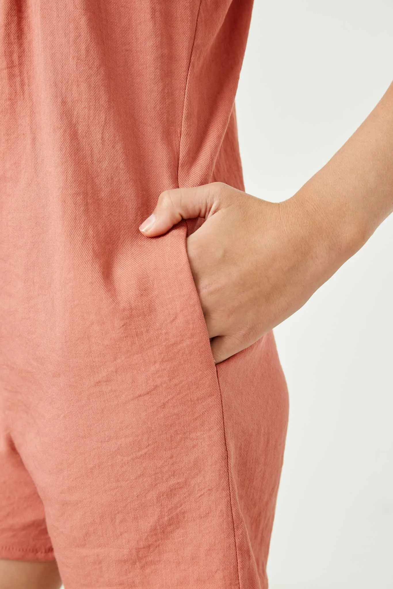 Pocketed Sleeveless Romper