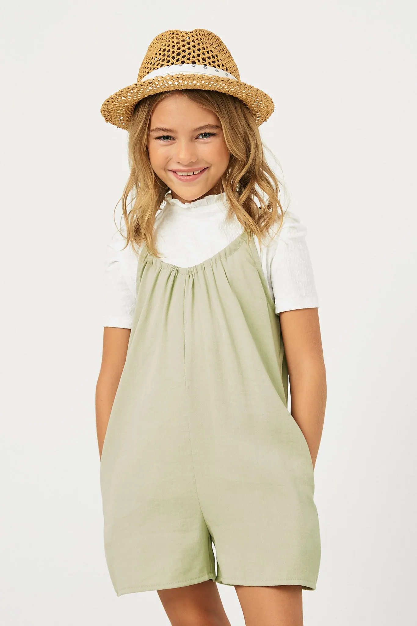 Pocketed Sleeveless Romper