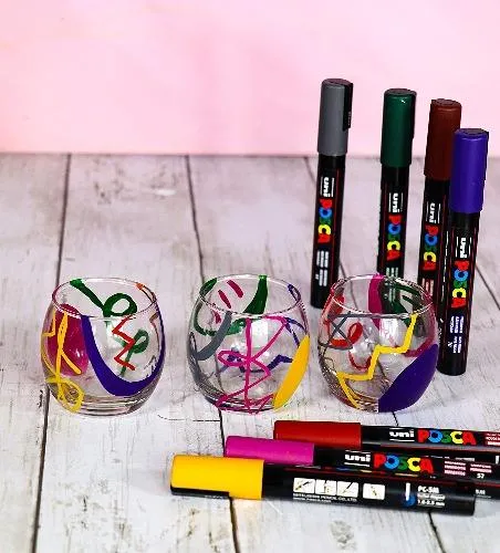Posca PC - 5M Medium Bullet Tip - Wallet of 8 Heritage Deep Colours