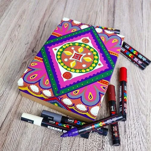 Posca PC - 5M Medium Bullet Tip - Wallet of 8 Heritage Deep Colours