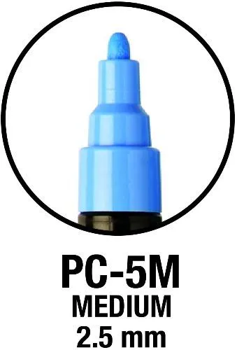 Posca PC - 5M Medium Bullet Tip - Wallet of 8 Standard Colours
