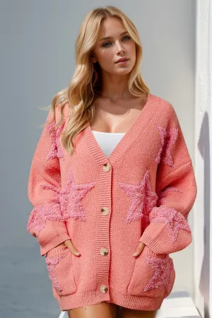 PREORDER Button Up Star Pattern Cardigan 5 Colors