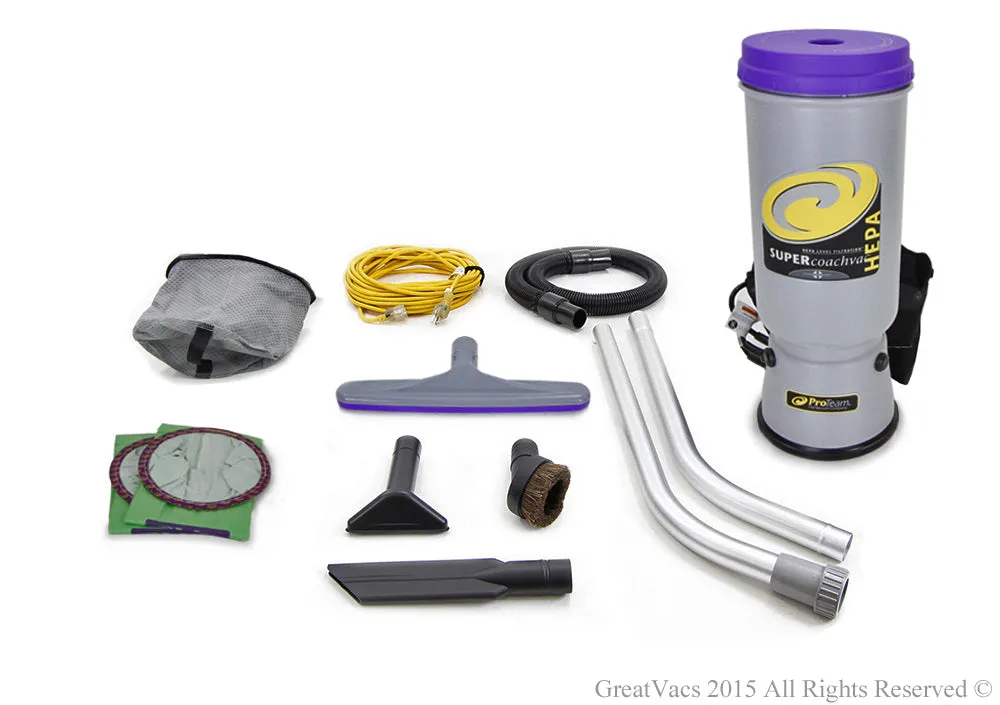 Proteam More Powerful Super CoachVac 10 QT Backpack Vacuum Cleaner Quart Coach vac Wow