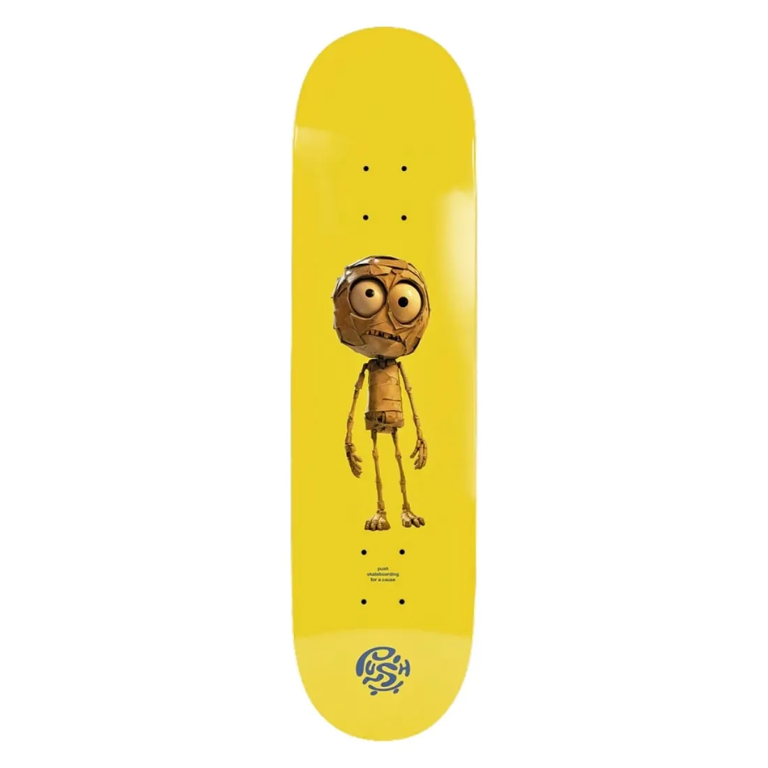 Push 7.25" Plywood Guy First Push In-Complete Skateboard - Yellow/Green