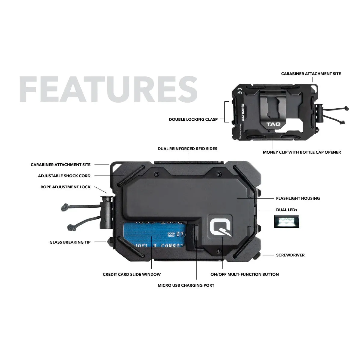 Quiqlite TAQ Wallet OD Green