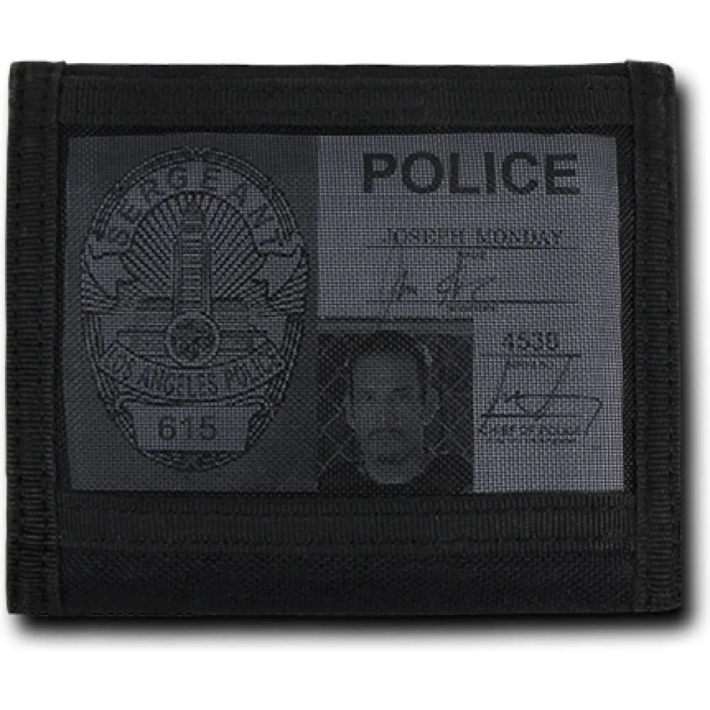 RapDom Tactical Black Rugged Tri-Fold Wallet