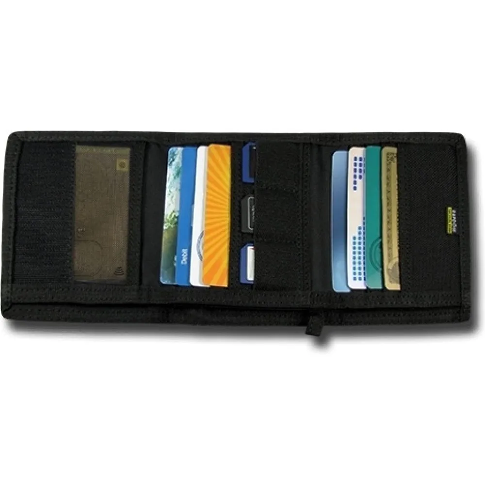 RapDom Tactical Black Rugged Tri-Fold Wallet