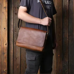 Retro Men's Genuine Leather Shoulder Bag