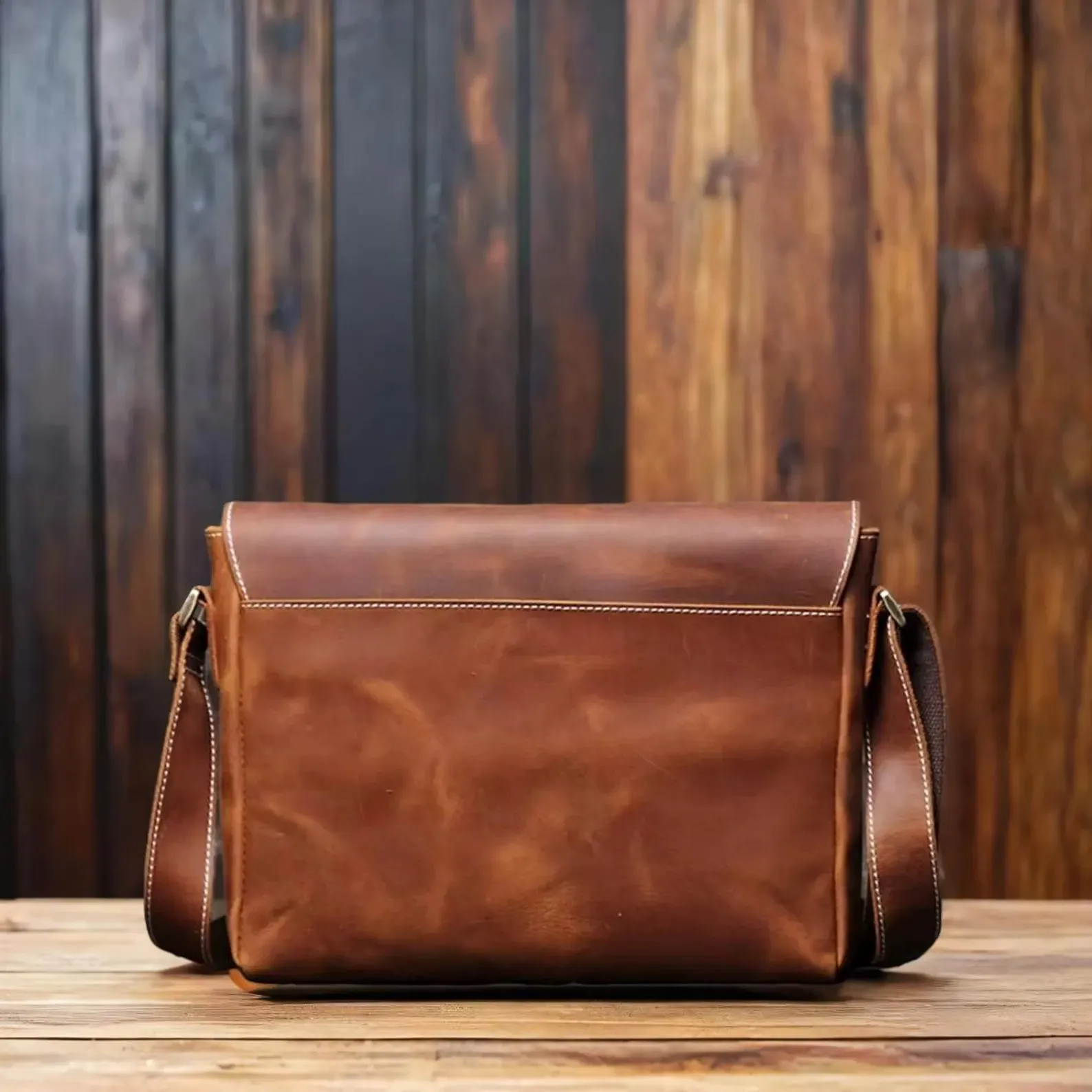 Retro Men's Genuine Leather Shoulder Bag