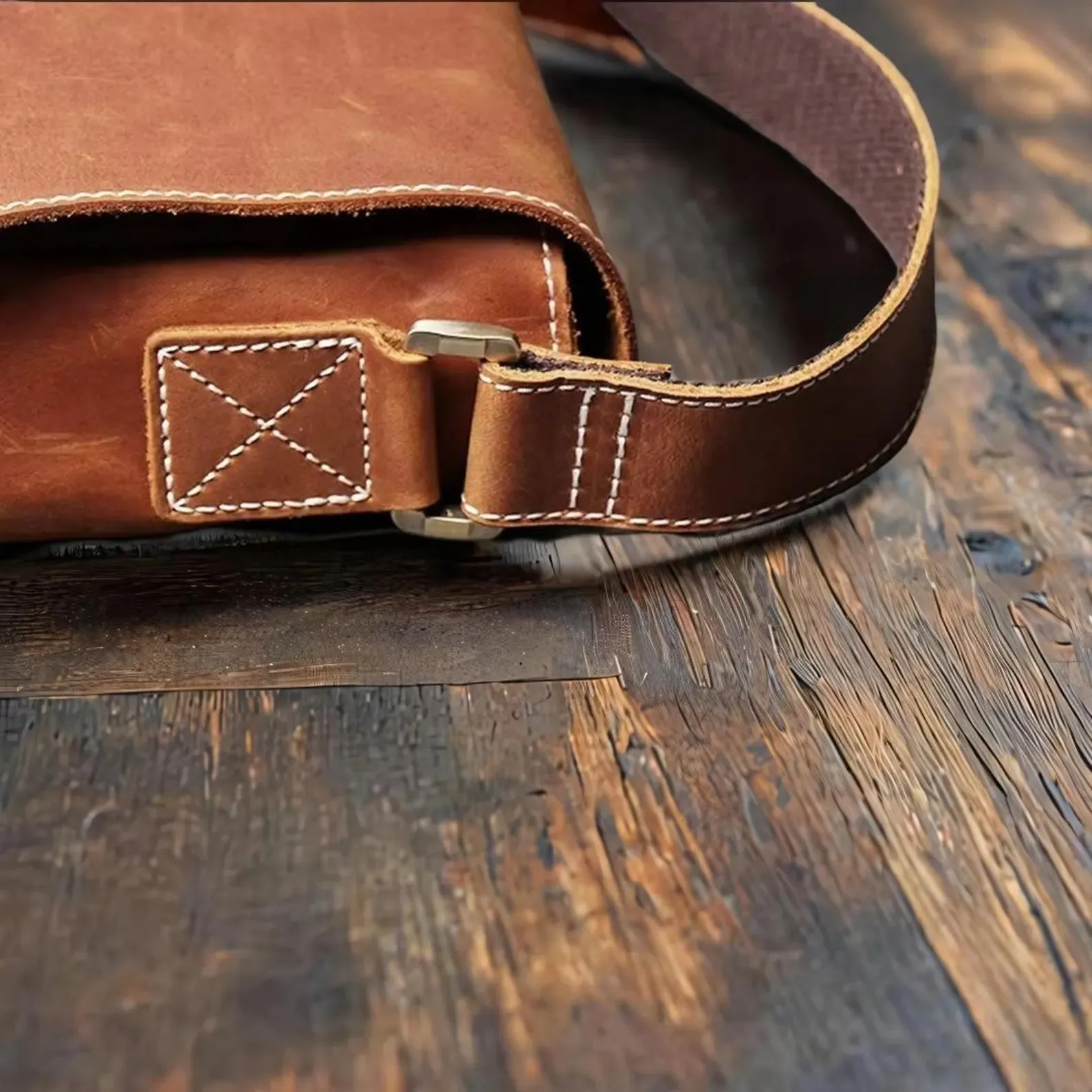 Retro Men's Genuine Leather Shoulder Bag