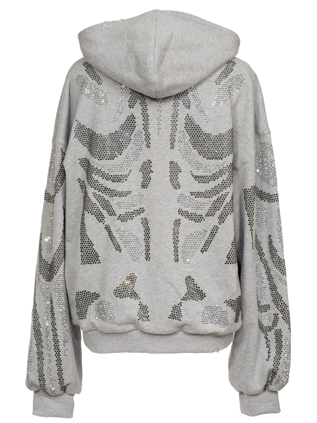 Rhinestones Zip-up Hoodie
