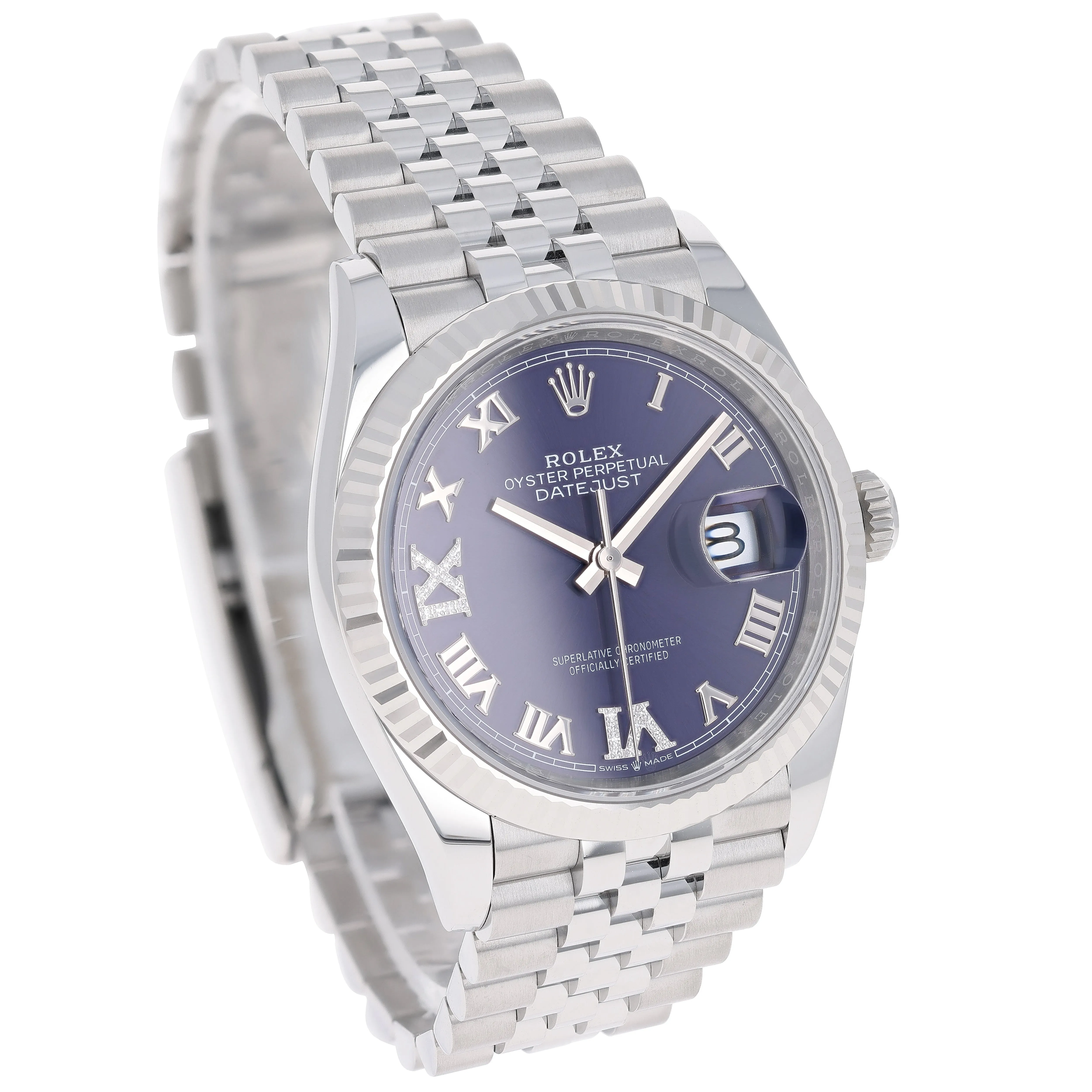 Rolex Datejust 36 mm 126234 Aubergine NEW 2024 VI IX Diamonds Jubilee