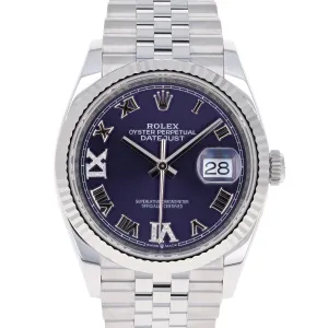 Rolex Datejust 36 mm 126234 Aubergine NEW 2024 VI IX Diamonds Jubilee