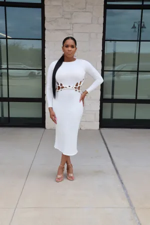 Rope Knit Cutout Dress