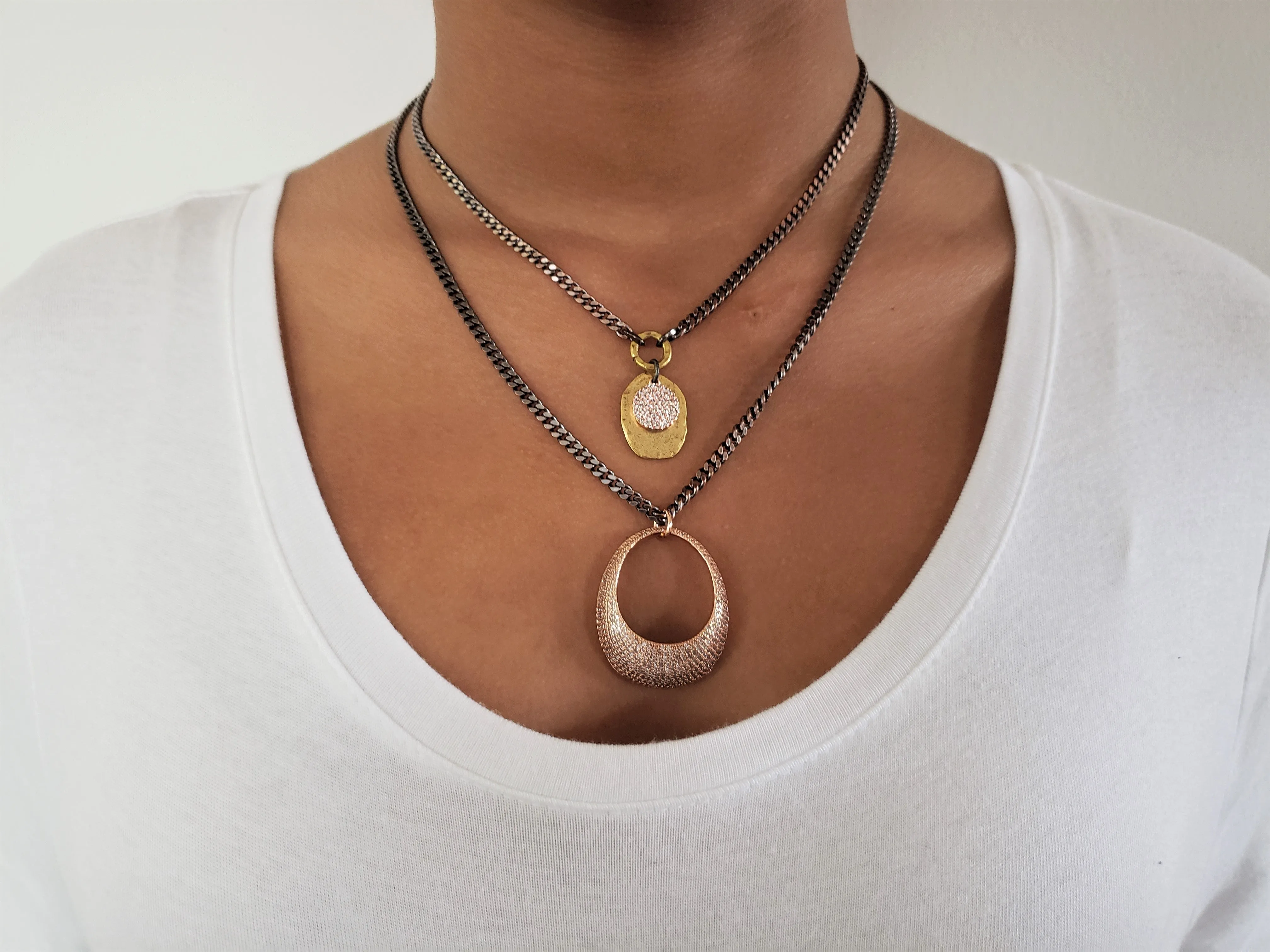Rose Gold West - Double Chain Necklace