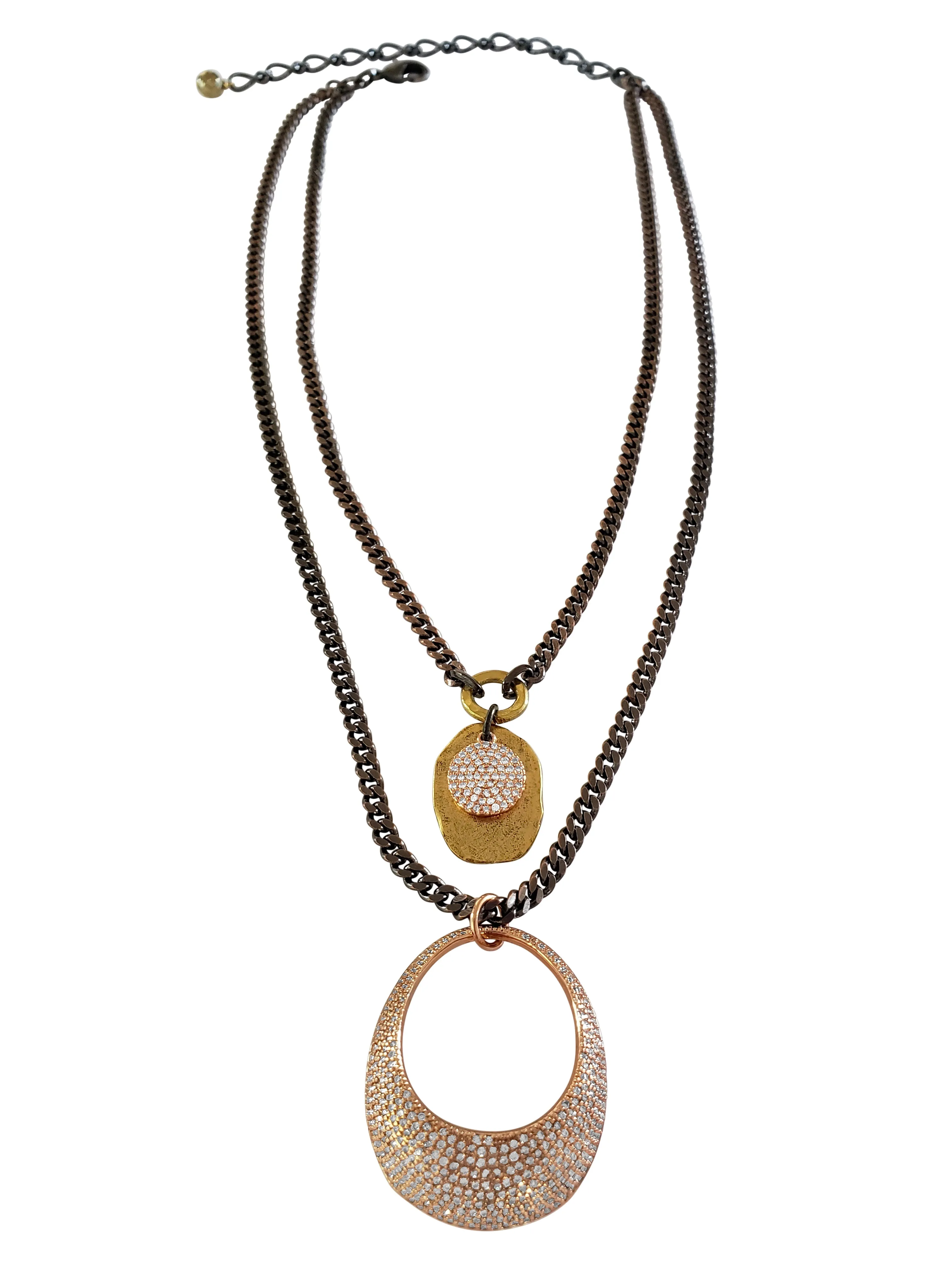 Rose Gold West - Double Chain Necklace