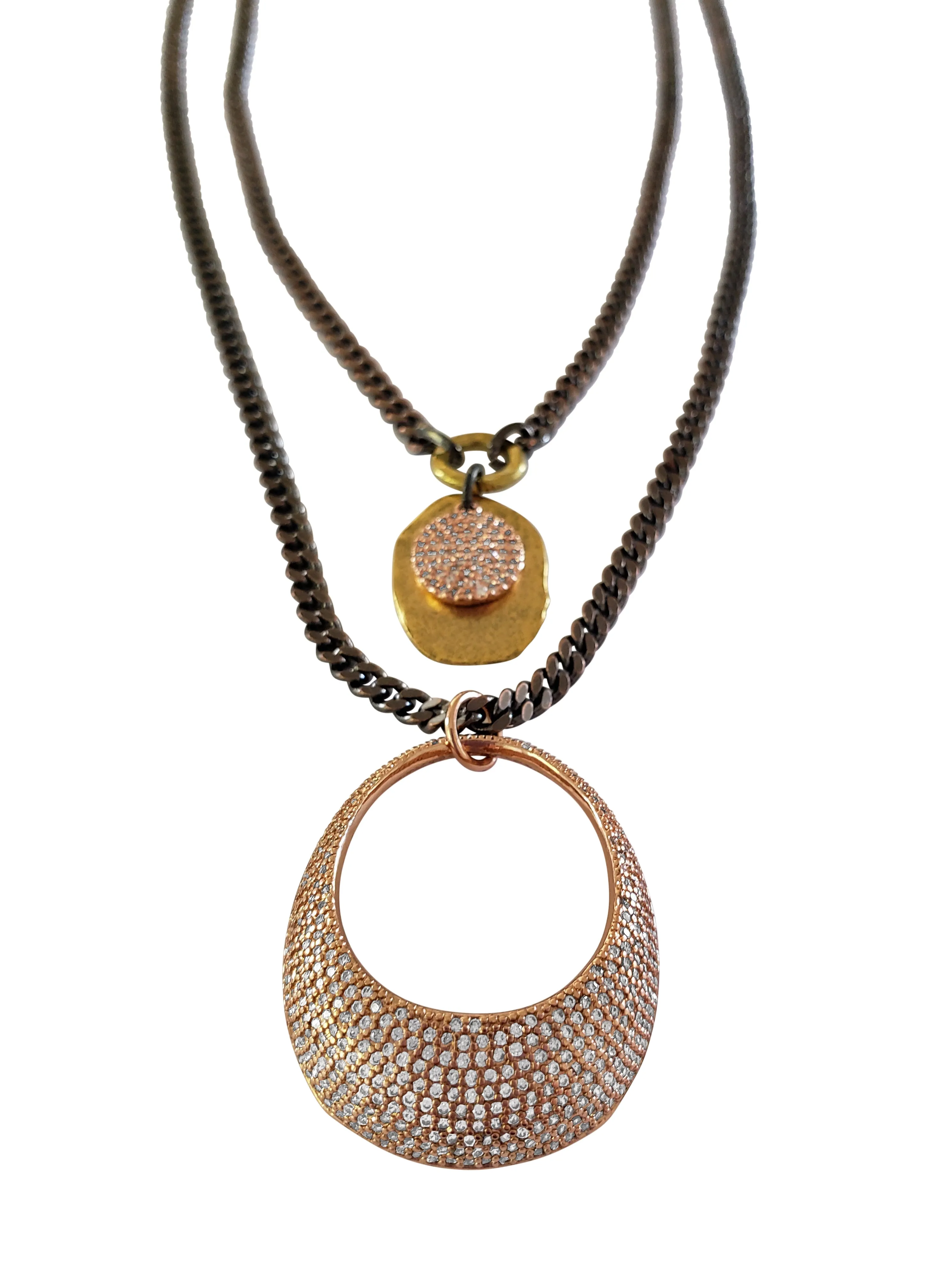 Rose Gold West - Double Chain Necklace