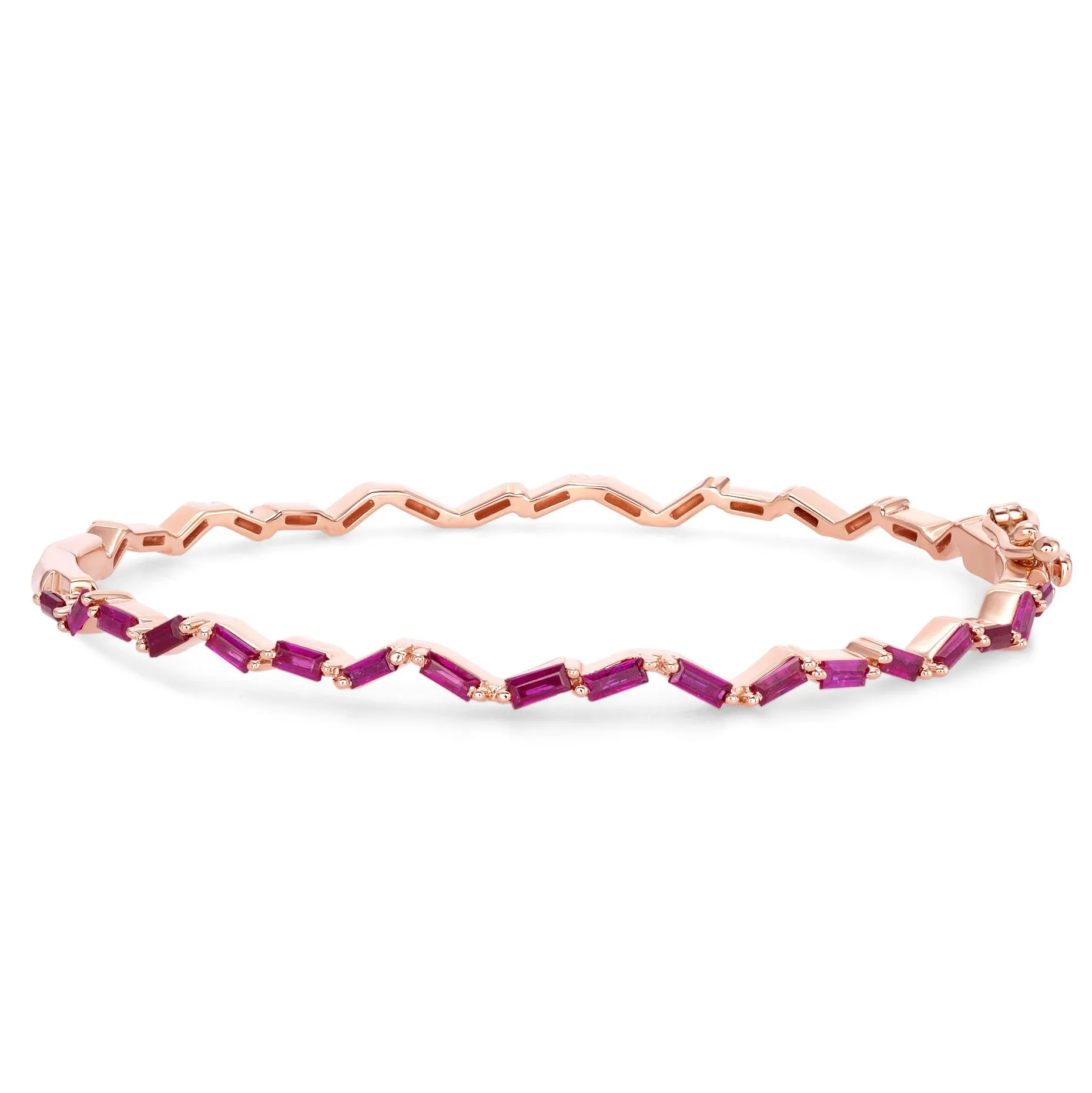 Ruby Zig-Zag Bangle
