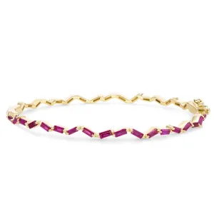 Ruby Zig-Zag Bangle