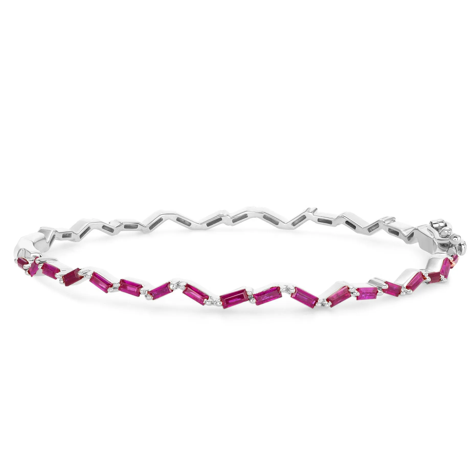 Ruby Zig-Zag Bangle