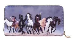 Running Horses Zip Wallet