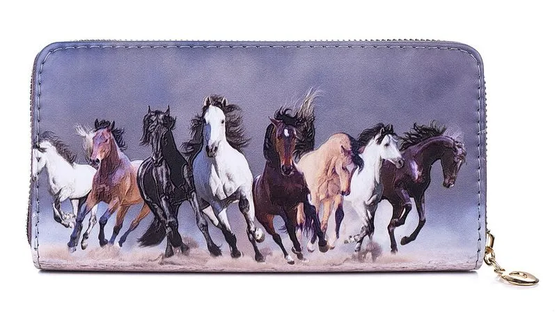 Running Horses Zip Wallet
